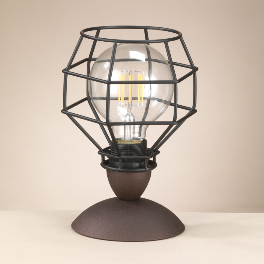 ONLI - Tischleuchte SPINNE 1xE27/15W/230V 23 cm schwarz/braun