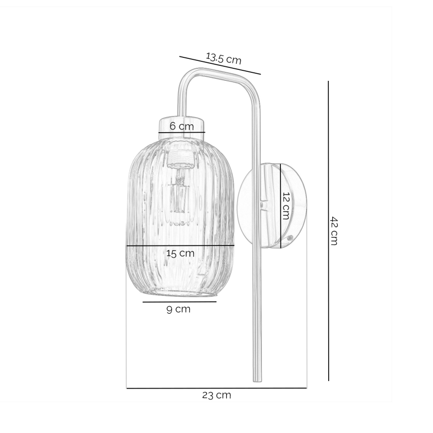ONLI - Wandleuchte DOROTY 1xE27/15W/230V Messing