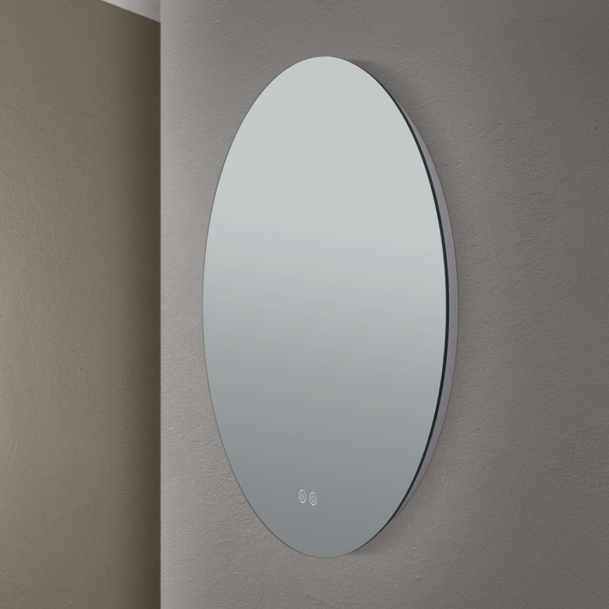 LED Badezimmer-Wandspiegel mit beheizter Oberfläche und Hintergrundbeleuchtung FOCUS LED/25W/230V 3000/4200/6000K Ø 60 cm IP44