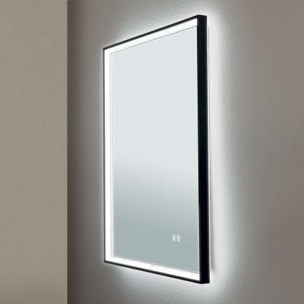 LED Badezimmer-Wandspiegel mit beheizter Oberfläche und Hintergrundbeleuchtung FRAME LED/48W/230V 3000/4000/6000K 60x45 cm IP44