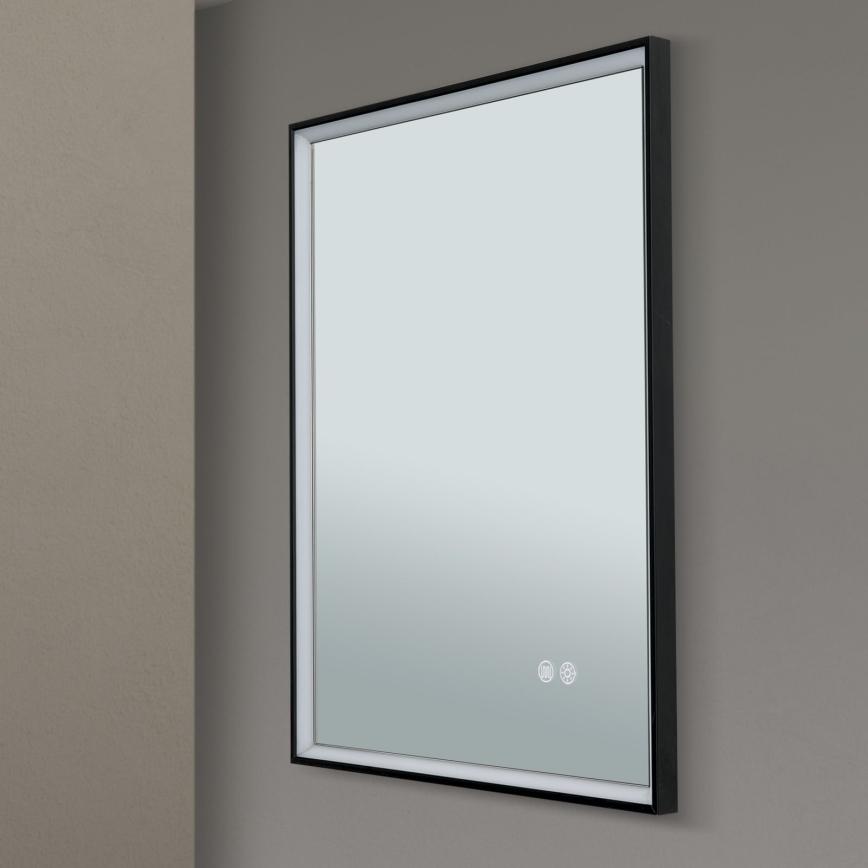 LED Badezimmer-Wandspiegel mit beheizter Oberfläche und Hintergrundbeleuchtung FRAME LED/48W/230V 3000/4000/6000K 60x45 cm IP44
