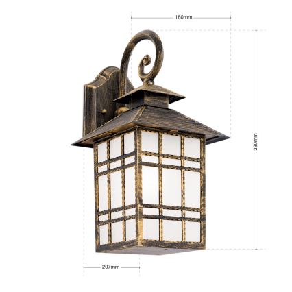 Outdoor-Wandleuchte KIKO 1xE27/11W/230V IP44 bronzen/Patina