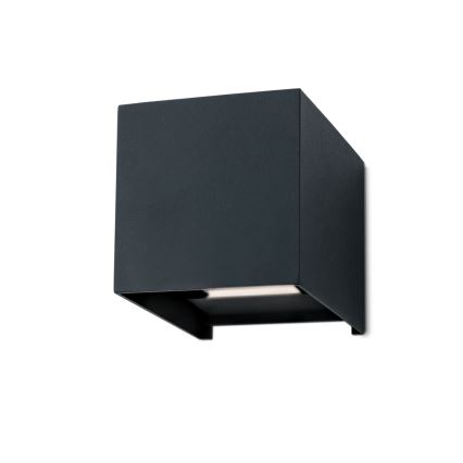 LED-Outdoor-Wandleuchte CUBE 2xLED/3W/230V IP54 anthrazit