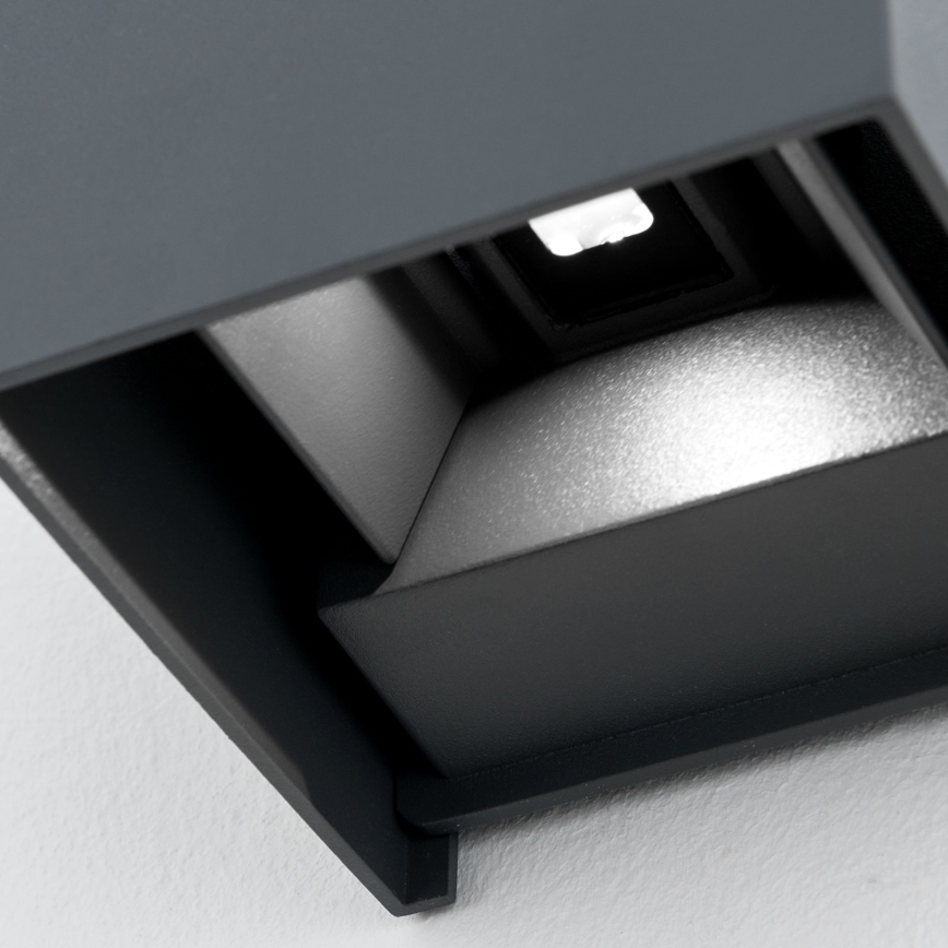 LED-Outdoor-Wandleuchte CUBE 2xLED/3W/230V IP54 anthrazit