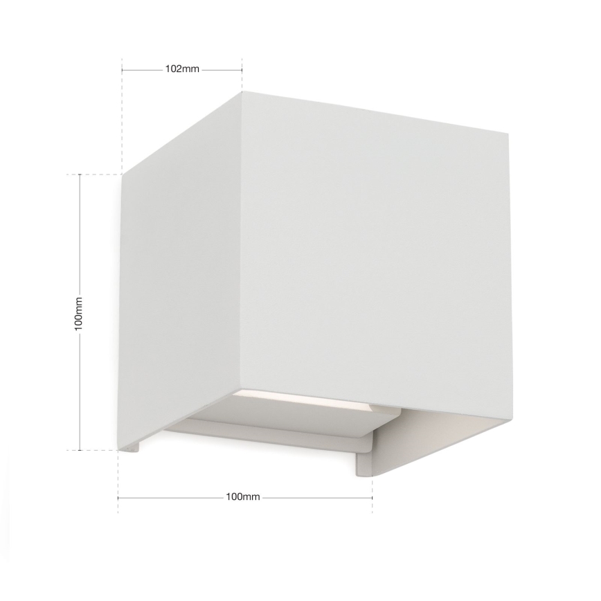 LED-Outdoor-Wandleuchte CUBE 2xLED/3W/230V IP54 weiß
