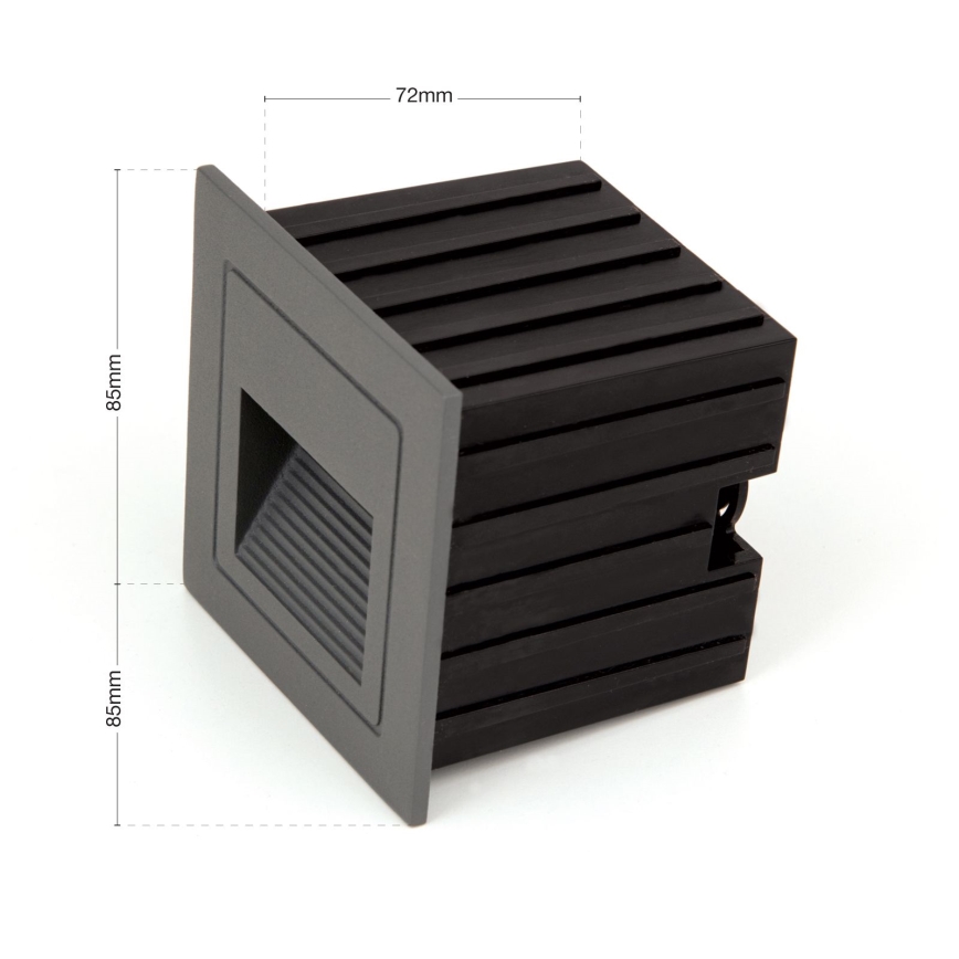 LED-Einbaubeleuchtung LORO LED/2W/230V IP65 anthrazit
