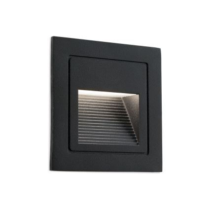 LED-Einbaubeleuchtung LORO LED/2W/230V IP65 schwarz
