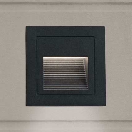 LED-Einbaubeleuchtung LORO LED/2W/230V IP65 schwarz