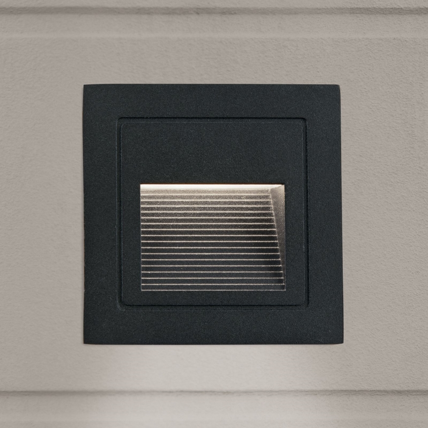LED-Einbaubeleuchtung LORO LED/2W/230V IP65 schwarz