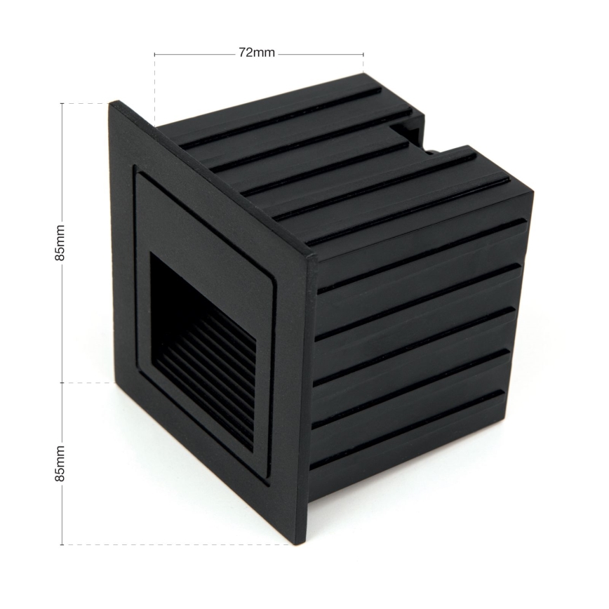 LED-Einbaubeleuchtung LORO LED/2W/230V IP65 schwarz
