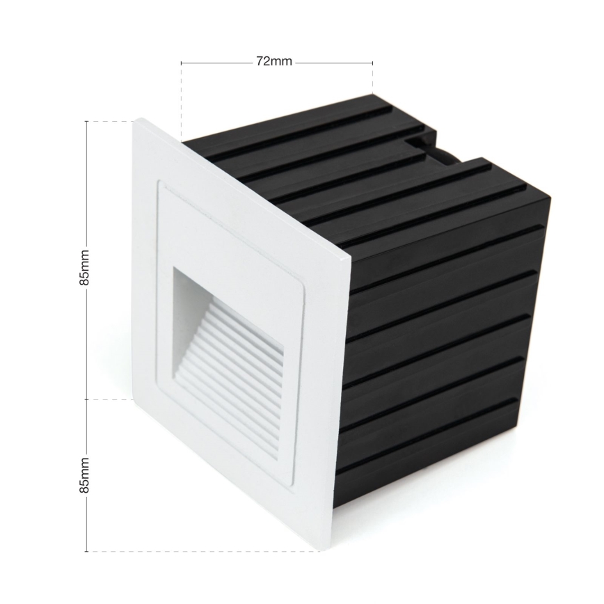 LED-Einbaubeleuchtung LORO LED/2W/230V IP65 weiß