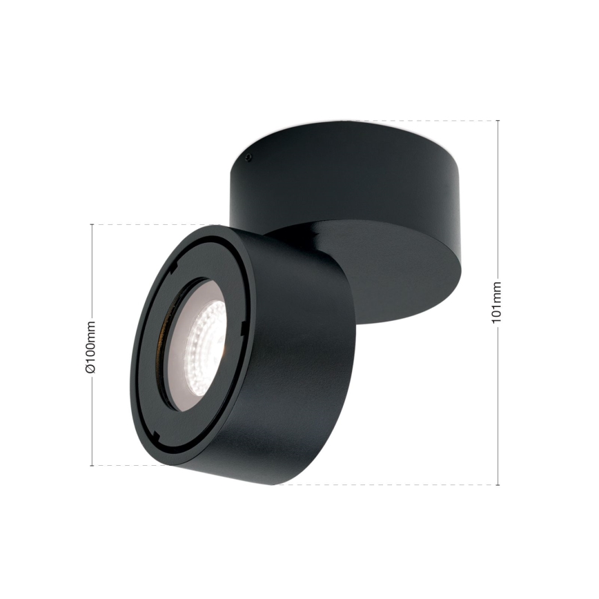 Dimmbarer LED-Badezimmerstrahler HARVEY LED/15W/230V IP65 schwarz