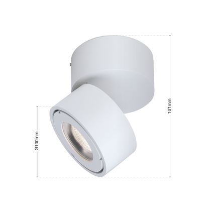 Dimmbarer LED-Badezimmerstrahler HARVEY LED/15W/230V IP65 weiß