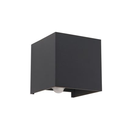 LED-Outdoor-Wandleuchte mit Bewegungs- und Dämmerungssensor CUBE-S LED/13W/230V IP54 anthrazit