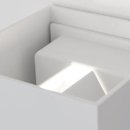 LED-Outdoor-Wandleuchte mit Bewegungs- und Dämmerungssensor CUBE-S LED/13W/230V IP54 weiß