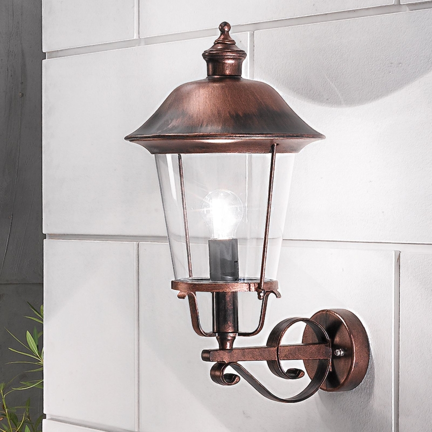 Outdoor-Wandleuchte KENZO 1xE27/100W/230V IP44 bronzen/Patina