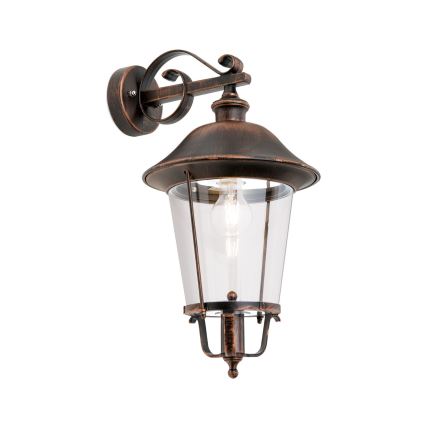 Outdoor-Wandleuchte KENZO 1xE27/100W/230V IP44 bronzen/Patina