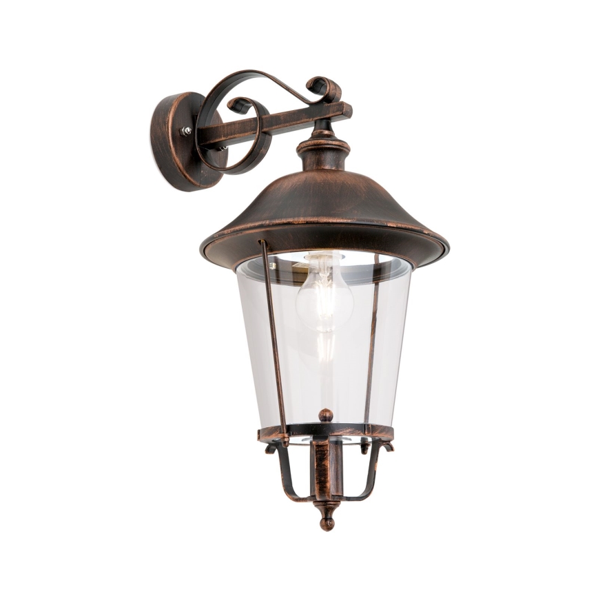 Outdoor-Wandleuchte KENZO 1xE27/100W/230V IP44 bronzen/Patina