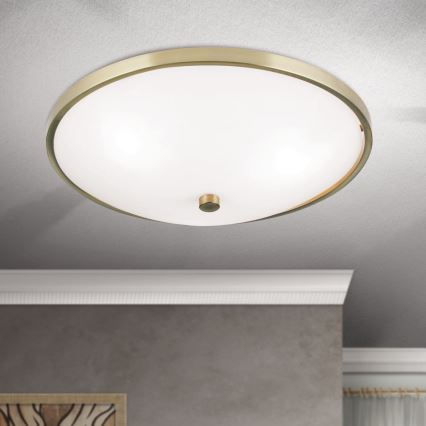 Deckenleuchte AIDA 3xE27/60W/230V d 40 cm Messing