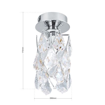 Deckenleuchte RITA 1xG9/40W/230V, Ø 9 cm, glänzender Chrom