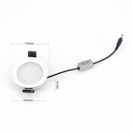 LED-dimmbare Badezimmer-Einbauleuchte OFFICE LED/25W/230V 3000/4000/6000K Ø 17 cm UGR19 IP44 weiß