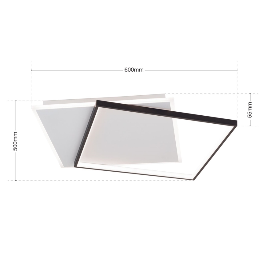 LED Dimmbares Deckenleuchte EMANUEL LED/50W/230V weiß/schwarz