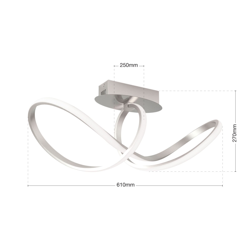 Dimmbare LED-Anbauleuchte CIRCUS LED/30W/230V matt Chrom