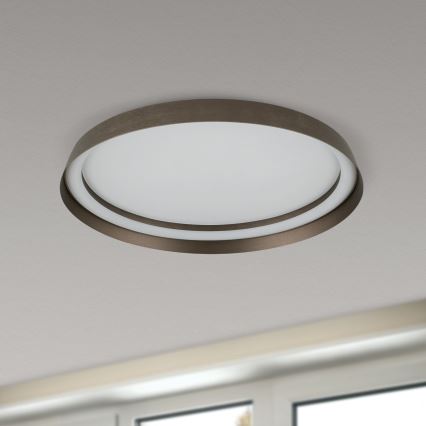 LED Dimmbares Deckenleuchte MANTA LED/38W/230V 2700/3000/4000K Ø 45 cm Braun