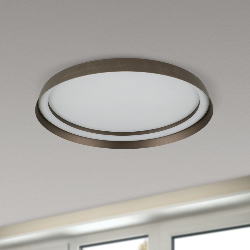 LED Dimmbares Deckenleuchte MANTA LED/38W/230V 2700/3000/4000K Ø 45 cm Braun