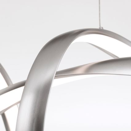 LED dimmbare Hängeleuchte an Seil CIRCUS LED/36W/230V silber