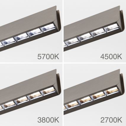 Dimmbare LED-Hängeleuchte TARA LED/44W/230V 2700/3800/4500/5700K matt Chrom