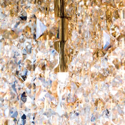 Kristall-Deckenleuchte CRYSTALRIVER 21xG9/40W/230V golden