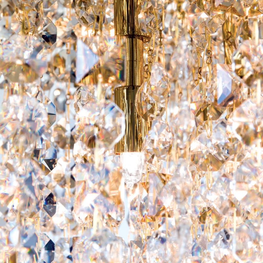 Kristall-Deckenleuchte CRYSTALRIVER 21xG9/40W/230V golden
