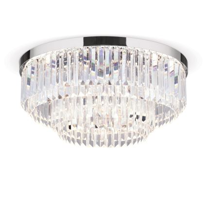LED dimmbares Kristall-Deckenleuchte PRISM LED/80W/230V Ø 55 cm glänzender Chrom