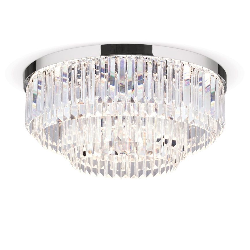 LED dimmbares Kristall-Deckenleuchte PRISM LED/80W/230V Ø 55 cm glänzender Chrom
