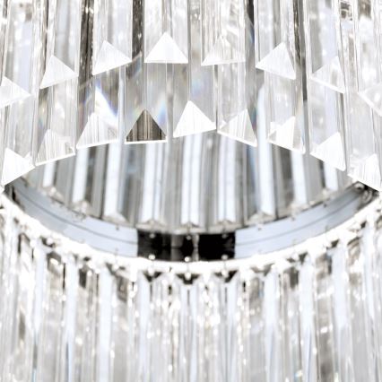 LED dimmbares Kristall-Deckenleuchte PRISM LED/80W/230V Ø 55 cm glänzender Chrom