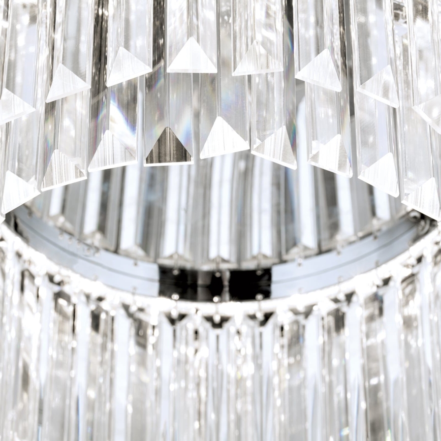 LED dimmbares Kristall-Deckenleuchte PRISM LED/80W/230V Ø 55 cm glänzender Chrom