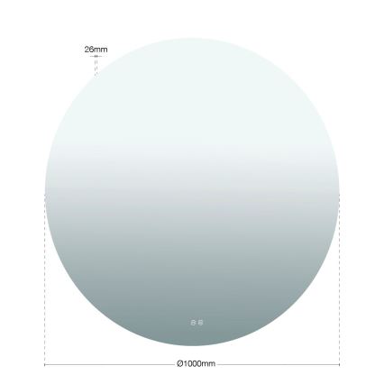 Beheizter LED-Wandspiegel für das Badezimmer mit integrierter Beleuchtung FOCUS LED/30W/230V 3000/4200/6000K Ø 100 cm IP44