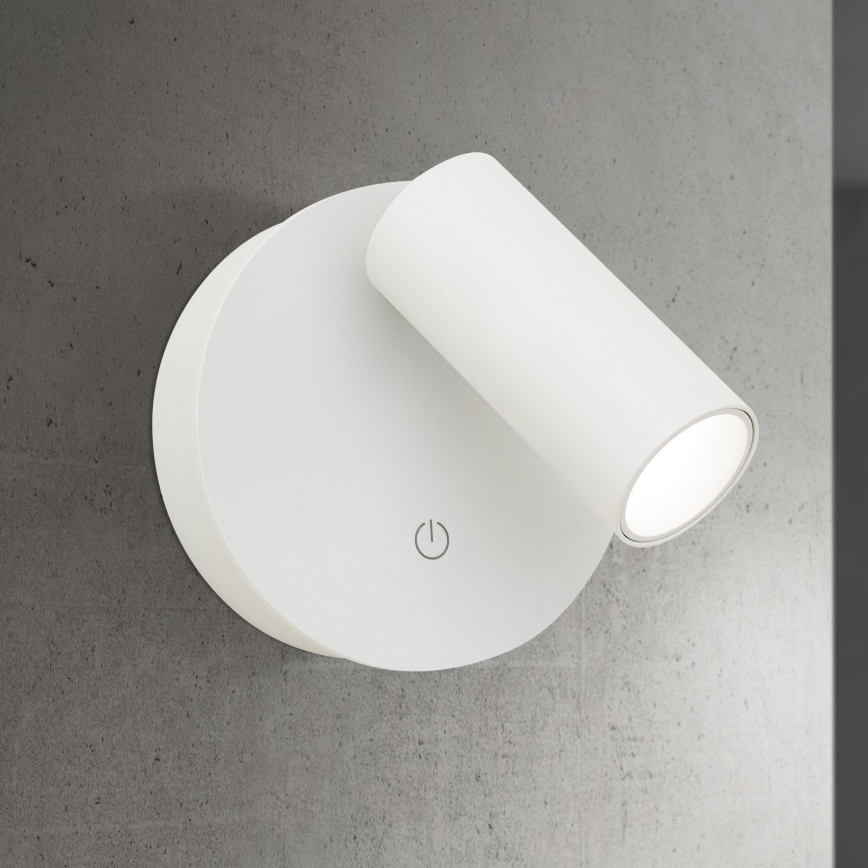 LUXY LED-Wandspot, dimmbar, wiederaufladbar, mit Touch-Bedienung LED/1W/5V 2200 mAh 2700/3000/4000K weiß