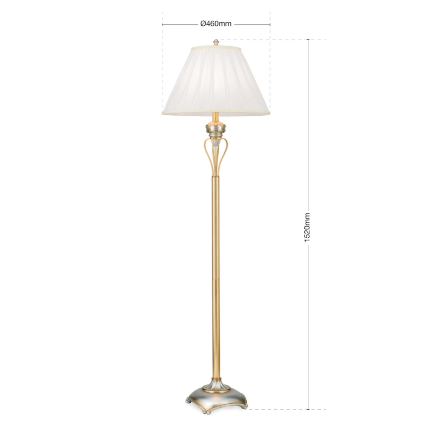 Stehleuchte TIZIA 1xE27/60W/230V weiß/golden/Patina