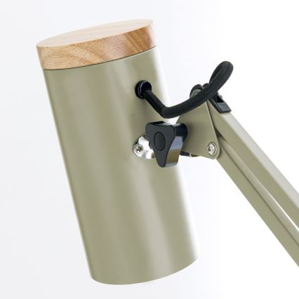 Tischlampe mit Klemme GILI 1xE27/40W/230V grün