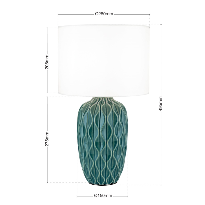 Tischlampe TORTUGA 1xE27/40W/230V grün/weiß