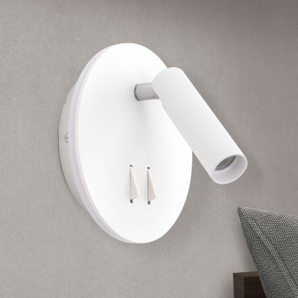 LED Wandleuchte LENNY LED/6W/230V + LED/3W Weiß