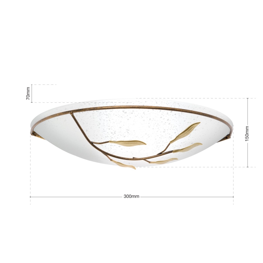 Wandleuchte LUCA 1xE27/60W/230V bronzen/Patina