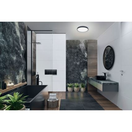 Osram - LED-Badezimmer-Deckenleuchte DISC LED/18W/230V 3000/4000K Ø 30 cm IP44 schwarz