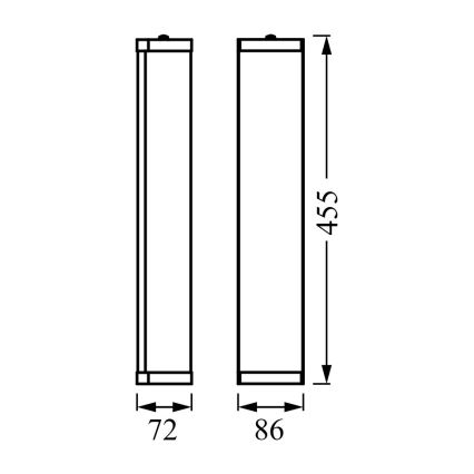 Osram - Badezimmer-Wandleuchte BATHROOM CLASSIC 3xE14/12W/230V IP44 schwarz
