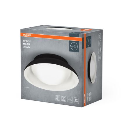 Osram - Deckenleuchte ORBIS MILAN 2xE27/10W/230V Ø 30,5 cm schwarz