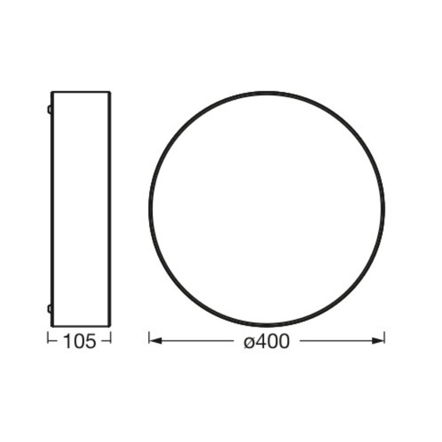 Osram - Deckenleuchte ORBIS PARIS 2xE27/25W/230V Ø 40 cm cremefarben