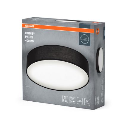Osram - Deckenleuchte ORBIS PARIS 2xE27/25W/230V, Ø 40 cm, schwarz