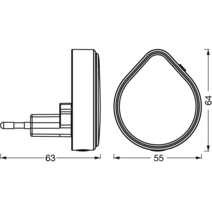 Osram - Dimmbares LED-Orientierungslicht für die Steckdose LUNETTA LED/0,5W/230V